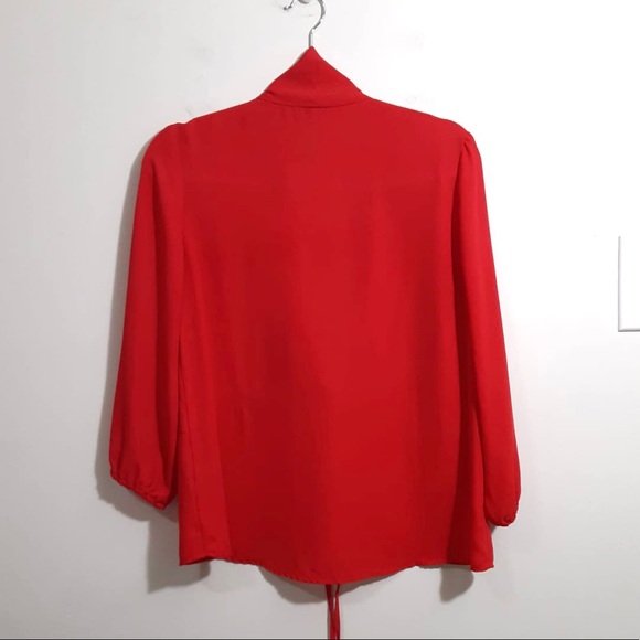 Design Lab Lord & Taylor Small Red Blouse Top - Picture 3 of 8